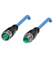 Pepperl+Fuchs V1-G-N-4M-PUR-V1-G Cordset M12 socket straight to M12 plug straight A-coded, 2-pin, PUR cable blue, NAMUR