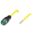 Pepperl+Fuchs V1-G-YE10M-PUR-U Single-ended female cordset, M12, 4-pin