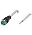 Pepperl+Fuchs V1-GV4A-15M-PVC Female cordset single-ended M12 straight stainless steel 14404, A-coded, 4-pin, PVC cable grey