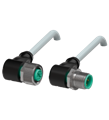 Pepperl+Fuchs V1-W-0,6M-PVC-V1-W Cordset M12 socket angled to M12 plug angled A-coded, 4-pin, PVC cable grey