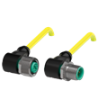 Pepperl+Fuchs V1-W-YE2M-PVC-U-V1-W Cordset M12 socket angled to M12 plug angled A-coded, 4-pin, PVC cable yellow, UL approved