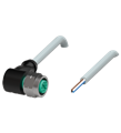 Pepperl+Fuchs V1-WV4A-10M-PVC Female cordset single-ended M12 angled stainless steel 14404, A-coded, 4-pin, PVC cable grey