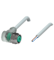 Pepperl+Fuchs V1-WV4A-A2-5M-PVC Female cordset single-ended M12 angled stainless steel 14404, A-coded, LED 4-pin, PVC cable grey