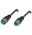 Pepperl+Fuchs V11-G-BK2M-PVC-U-V11-G Cordset M12 socket straight to M12 plug straight A-coded, 3-pin, PVC cable black, UL approved