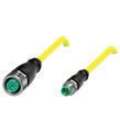 Pepperl+Fuchs V11-G-YE5M-PVC-U-V3-GM Cordset M12 socket straight to M8 plug straight A-coded, 3-pin, PVC cable yellow, UL approved
