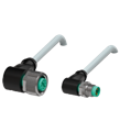 Pepperl+Fuchs V11-W-1,5M-PVC-V3-WM Cordset M12 socket angled to M8 plug angled A-coded, 3-pin, PVC cable grey