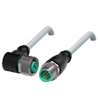 Pepperl+Fuchs V15-W-6M-PUR-ABG-V15-G Cordset M12 socket angled to M12 plug straight A-coded, 5-pin, PUR cable grey, shielded