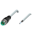 Pepperl+Fuchs V15S-G-10M-PUR-ABG Male cordset single-ended M12 straight A-coded, 5-pin, PUR cable grey, shielded