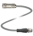 Pepperl+Fuchs V19-G-2M-PVC-TP-V19-G Double-ended cordset, M12 to M12, PVC cable, 8-pin, shielded