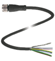 Pepperl+Fuchs V19-G-BK10M-PVC-U/ABG-Y279548 Female cordset, M12, 8-pin, shielded, PVC cable