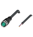 Pepperl+Fuchs V19-G-BK1M-PVC-U-YSTE2 Female cordset single-ended M12 straight A-coded, 8-pin, PVC cable 6-core black, UL approved