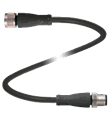 Pepperl+Fuchs V19-G-BK60M-PVC-U-V19-G Cordset M12 socket straight to M12 plug straight A-coded, 8-pin, PVC cable black, UL approved