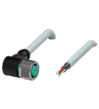 Pepperl+Fuchs V19-W-2M-PUR-ABG Female cordset single-ended M12 angled A-coded, 8-pin, PUR cable grey, shielded