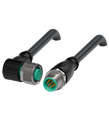 Pepperl+Fuchs V19-W-BK3M-PUR-U-V19-G Cordset M12 socket angled to M12 plug straight A-coded, 8-pin, PUR cable black, UL approved