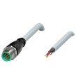 Pepperl+Fuchs V19S-G-2M-PUR-ABG Male cordset single-ended M12 straight A-coded, 8-pin, PUR cable grey, shielded