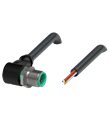 Pepperl+Fuchs V19S-W-BK2M-PUR-U Male cordset single-ended M12 angled A-coded, 8-pin, PUR cable black, UL approved