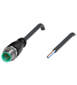 Pepperl+Fuchs V1S-G-BK2M-PVC-U Male cordset single-ended M12 straight A-coded, 4-pin, PVC cable black, UL approved