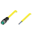 Pepperl+Fuchs V3-GM-YE5M-PVC-U Female cordset single-ended M8 straight A-coded, 3-pin, PVC cable yellow, UL approved