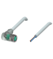 Pepperl+Fuchs V3-WM-E2-5M-PVC Female cordset single-ended M8 angled A-coded, LED 3-pin, PVC cable grey