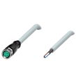Pepperl+Fuchs V31-GM-20M-PUR-ABG Female cordset single-ended M8 straight A-coded, 4-pin, PUR cable grey, shielded