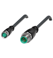 Pepperl+Fuchs V31-GM-BK2M-PVC-U-V1-G Cordset M8 socket straight to M12 plug straight A-coded, 4-pin, PVC cable black, UL approved