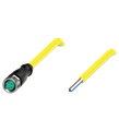 Pepperl+Fuchs V31-GM-YE2M-PVC-U Female cordset single-ended M8 straight A-coded, 4-pin, PVC cable yellow, UL approved
