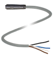 Pepperl+Fuchs V31-GR-2M-PUR Female cordset single-ended M8 snap-lock straight A-coded, 4-pin, PUR cable grey