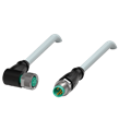 Pepperl+Fuchs V31-WM-1M-PVC-V31-GM Cordset M8 socket angled to M8 plug straight A-coded, 4-pin, PVC cable grey