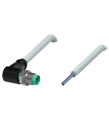Pepperl+Fuchs V3S-WM-5M-PUR Male cordset single-ended M8 angled A-coded, 3-pin, PUR cable grey