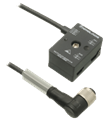 Pepperl+Fuchs VAZ-2T1-FK-G10-0,3M-PUR-V1-W Splitter box G10, AS-Interface and auxiliary voltage to 1 x M12 round connector