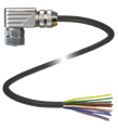 Pepperl+Fuchs 42312B-05M-12P-SCS Single-ended female cordset, M16, 12-pin, PVC cable, 12-wire