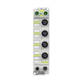 Beckhoff ER3314-0002 EtherCAT Box, 4-channel analog input, temperature, thermocouple, 16 bit, M12, zinc die-cast