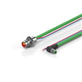 Beckhoff ZK7102-AB03-Axxx B12, ENP cable, PUR, 2 x 075 mm² + (1 x 4 x AWG22), drag chain suitable, key 1 (24 V DC)