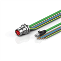 Beckhoff ZK7314-CA00-Axxx B23, ENP cable, PUR, 5 G 40 mm² + (1 x 4 x AWG22), drag chain suitable, key 1 (2 x 24 V DC + PE)